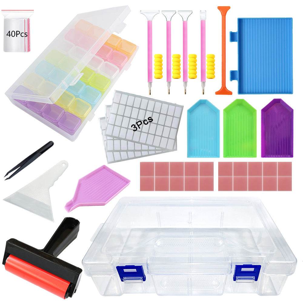 Embroidery Uae - Diamond Painting Tools Kit with Storage