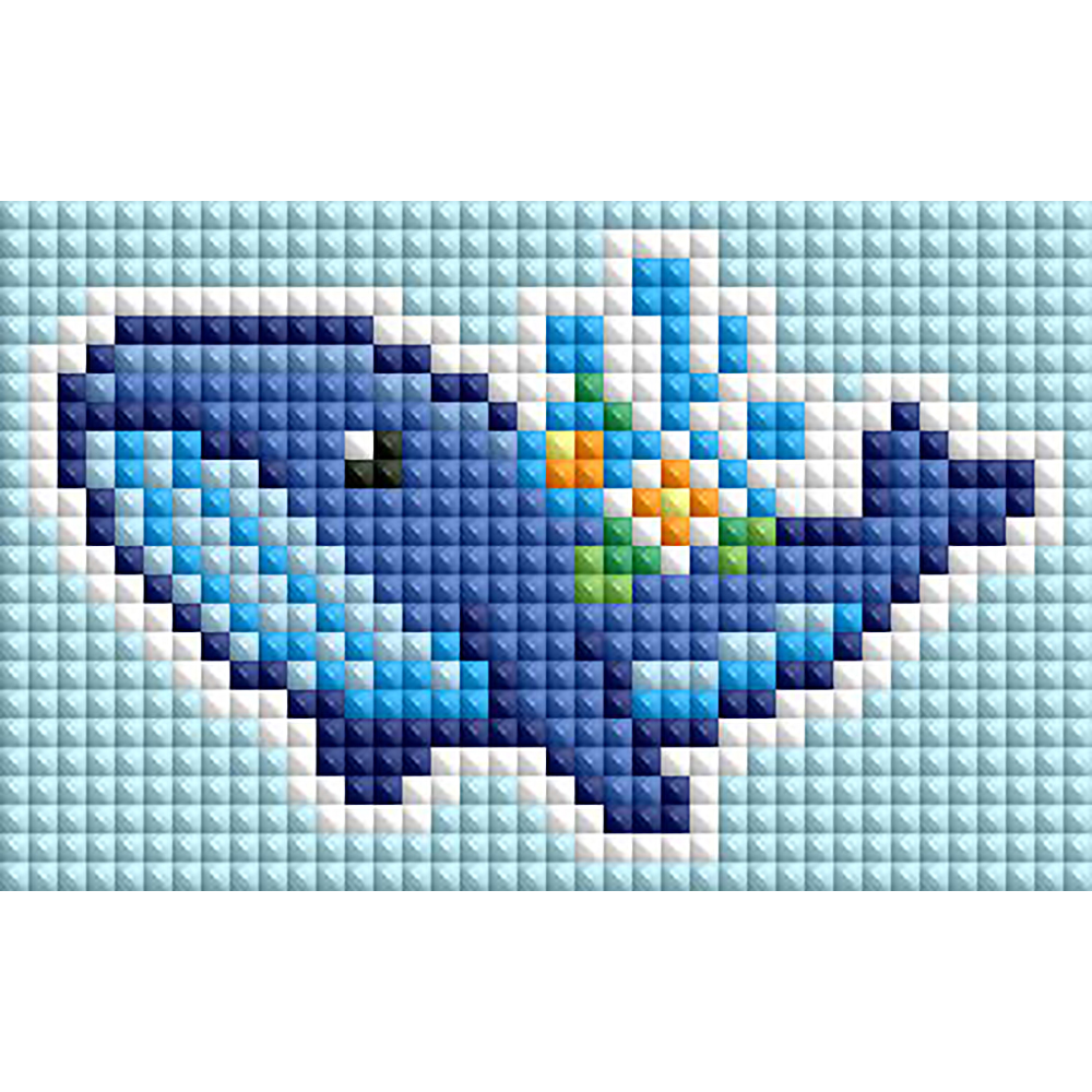 Embroidery Uae - Minigem®: Whale and Flower 9.4 cm