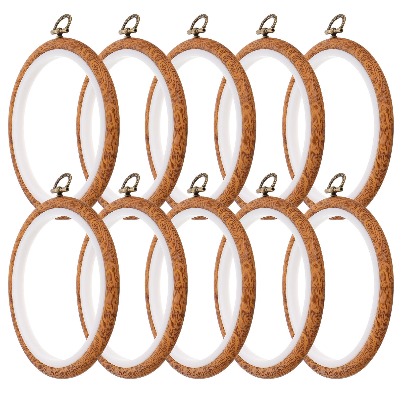 Embroidery Hoop Stand - 10Pcs Embroidery Hoops Cross Stitch Round