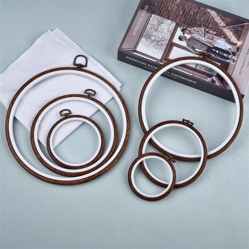 Round Oval Wooden Color Embroi - огляд і ціна Embroidery Hoop Stand