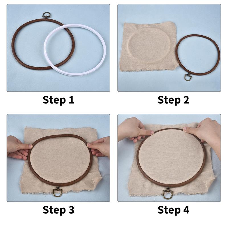 Round Oval Wooden Color Embroi - огляд і ціна Embroidery Hoop Stand