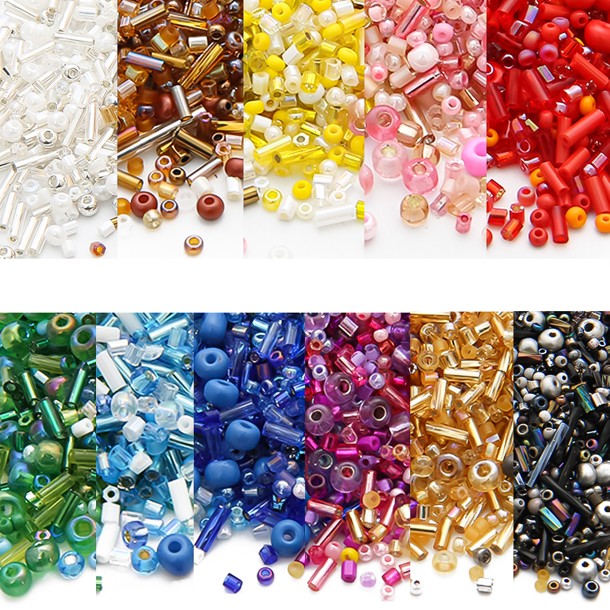 800Pcs Mixed Glass Seed Beads  - огляд і ціна Embroidery Glass Beads