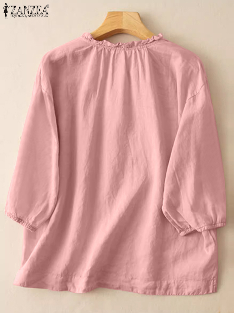 ZANZEA Summer Vintage Shirts E - огляд і ціна Embroidery Class