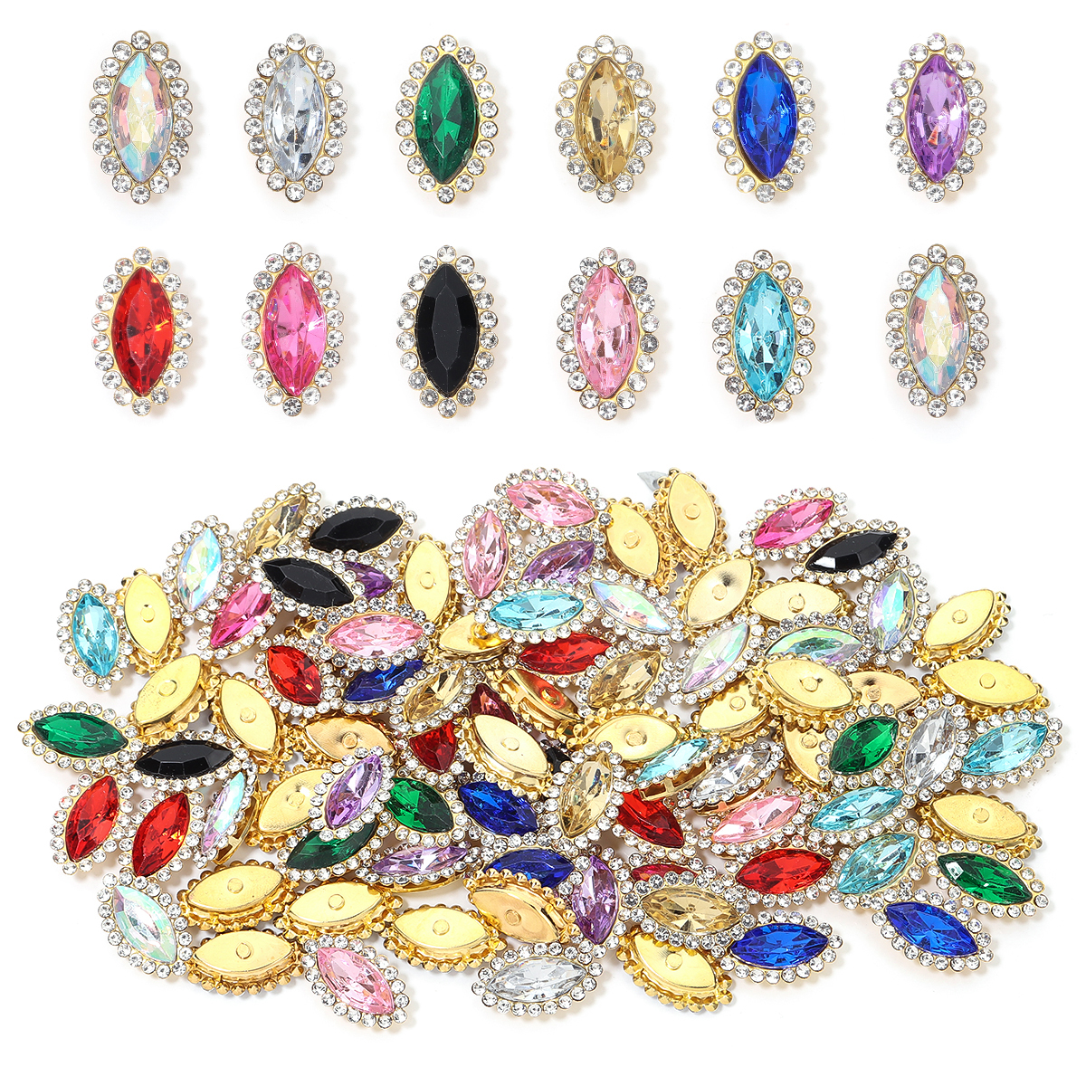 30pcs/lot Acrylic Horse Eye Se - огляд і ціна Embroidery Glass Beads
