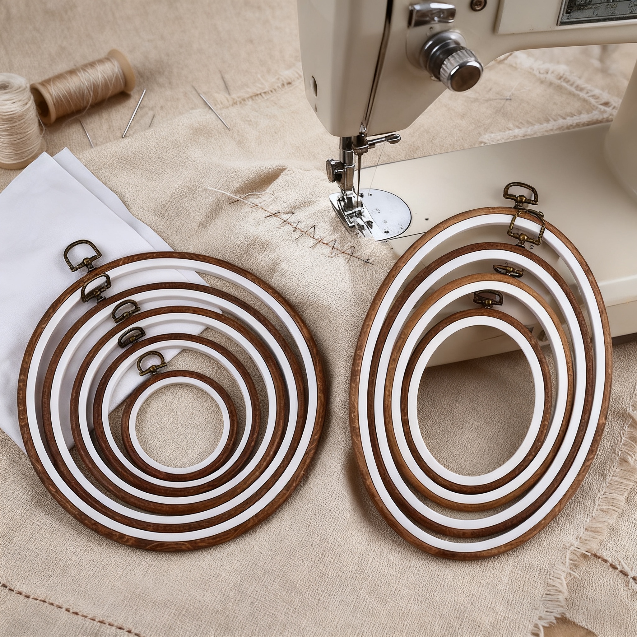 10PCS Sewing Tool Round Oval I - огляд і ціна Embroidery Hoop Stand