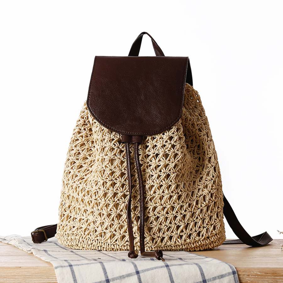 Summer's straw flip backpack n - огляд і ціна Embroidery Bali