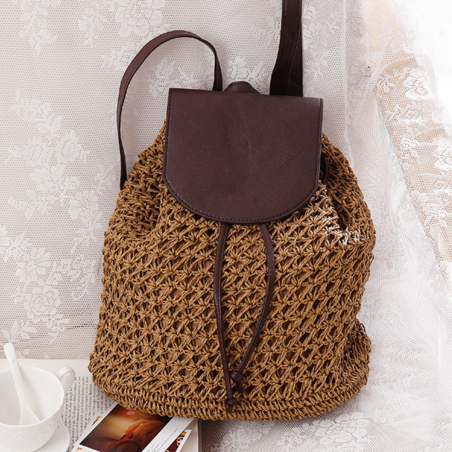 Summer's straw flip backpack n - огляд і ціна Embroidery Bali