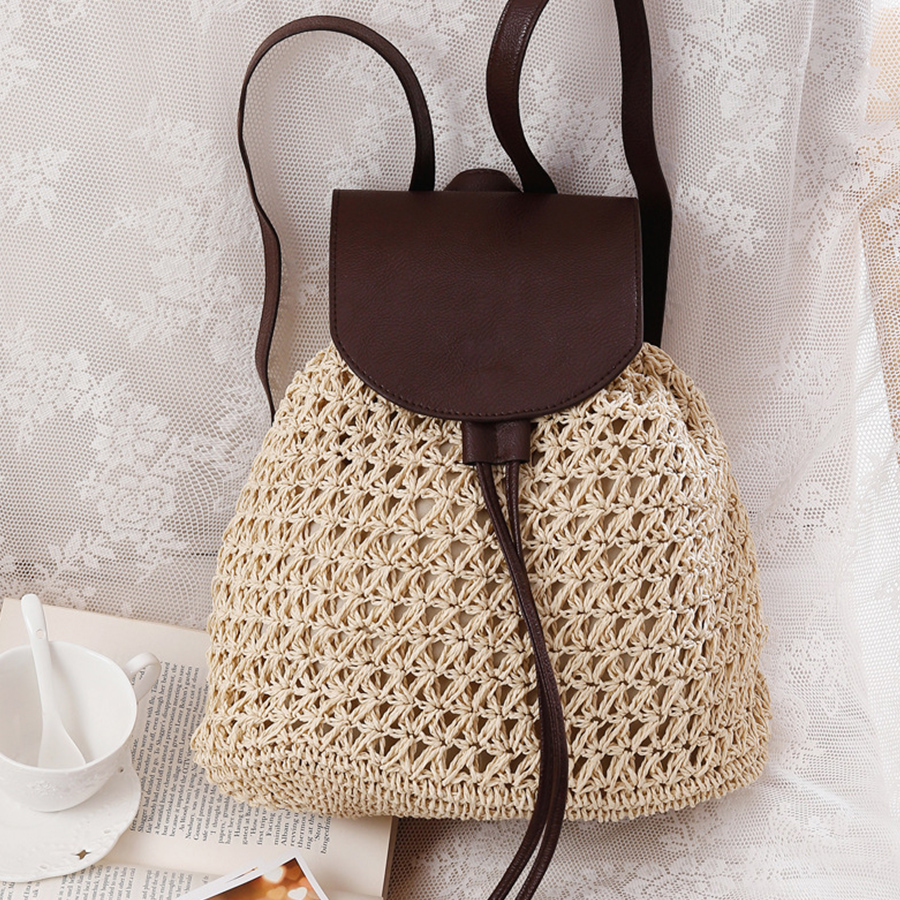 Summer's straw flip backpack n - огляд і ціна Embroidery Bali
