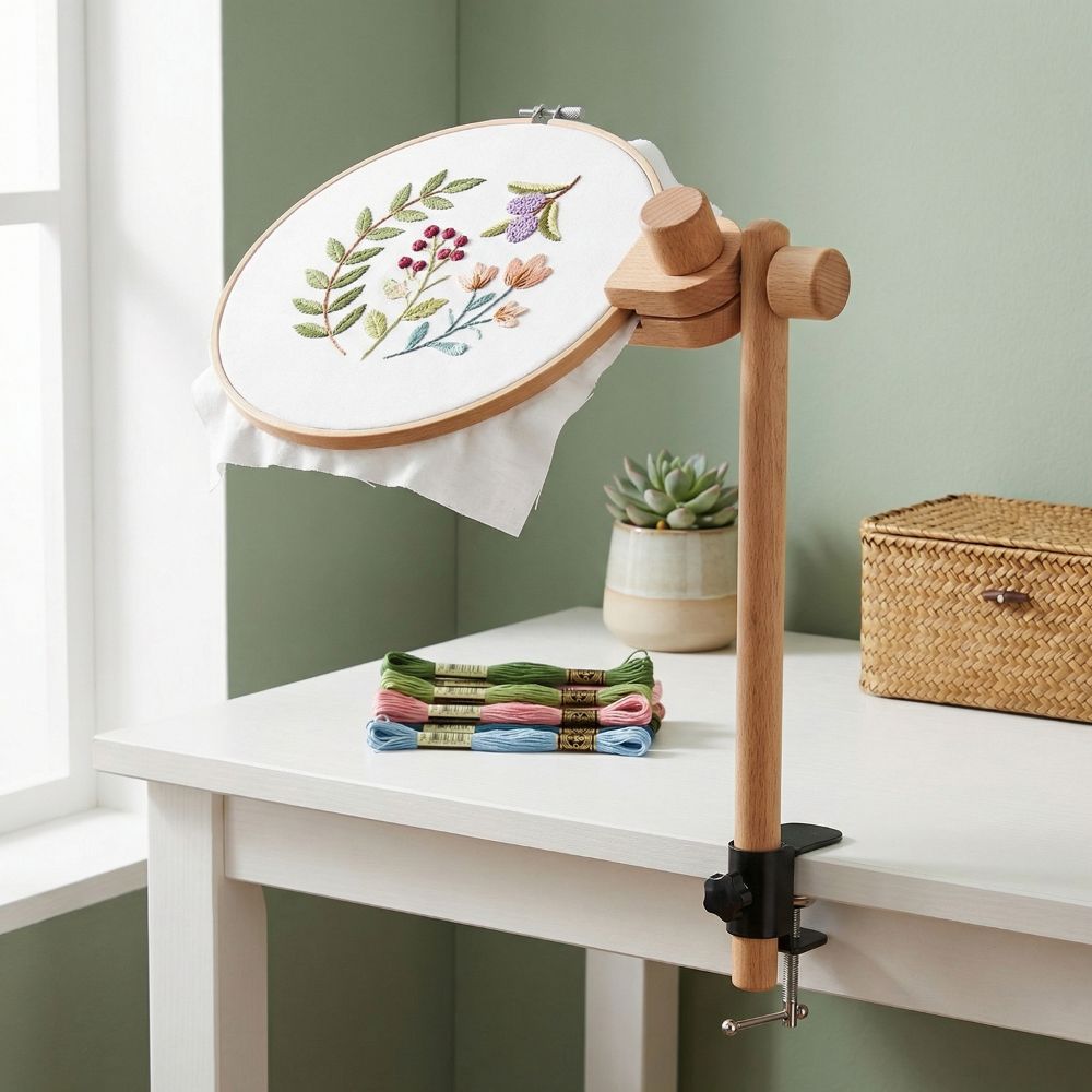 Beech Wood Embroidery Frame La - огляд і ціна Embroidery Hoop Stand