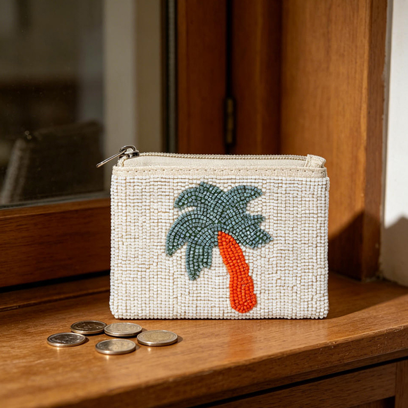 Bohemian Banana Palm Tree Coin - огляд і ціна Embroidery Wallet