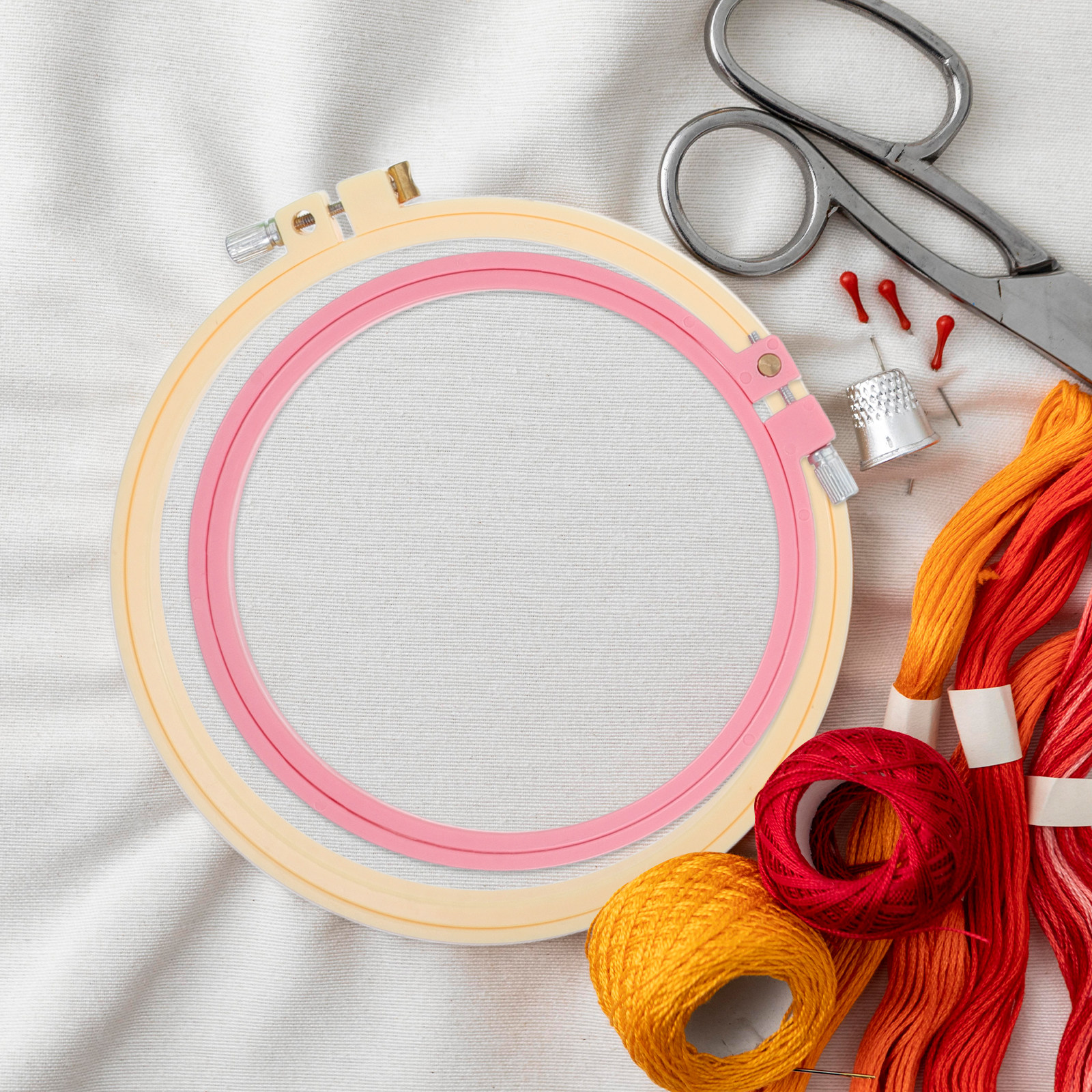 6Pcs ABS Round Embroidery Hoop - огляд і ціна Embroidery Hoop Stand