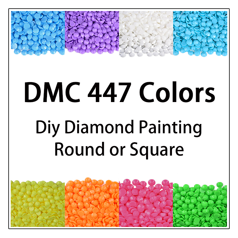 DMC 447 Colors 5D Diy Diamond  - огляд і ціна Embroidery Glass Beads