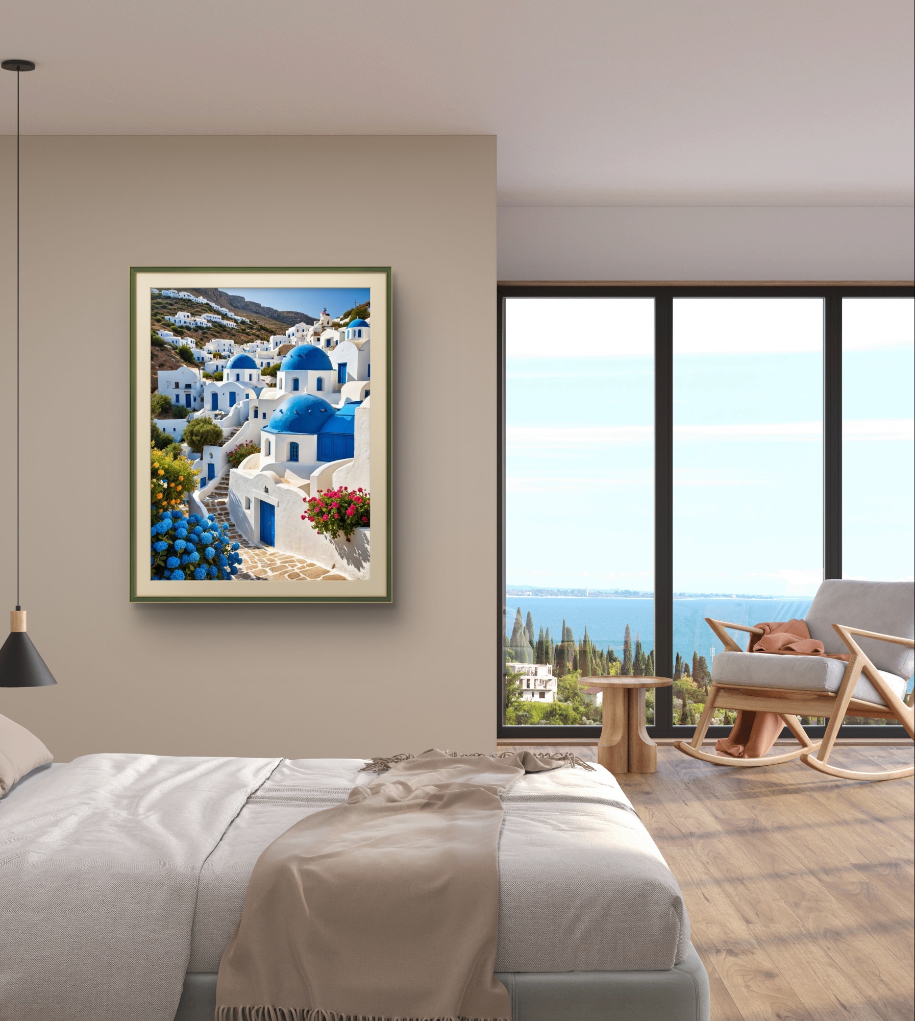 1pc frameless Aegean Sea Blue  - огляд і ціна Embroidery Handicraft
