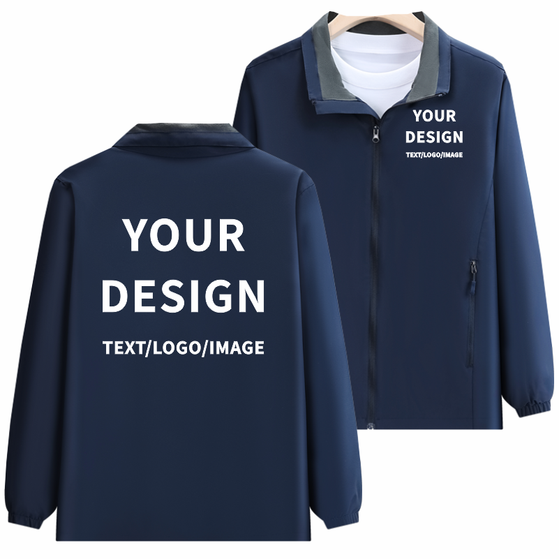 Fashion Solid Color Jacket Cus - огляд і ціна Embroidery Design Logo