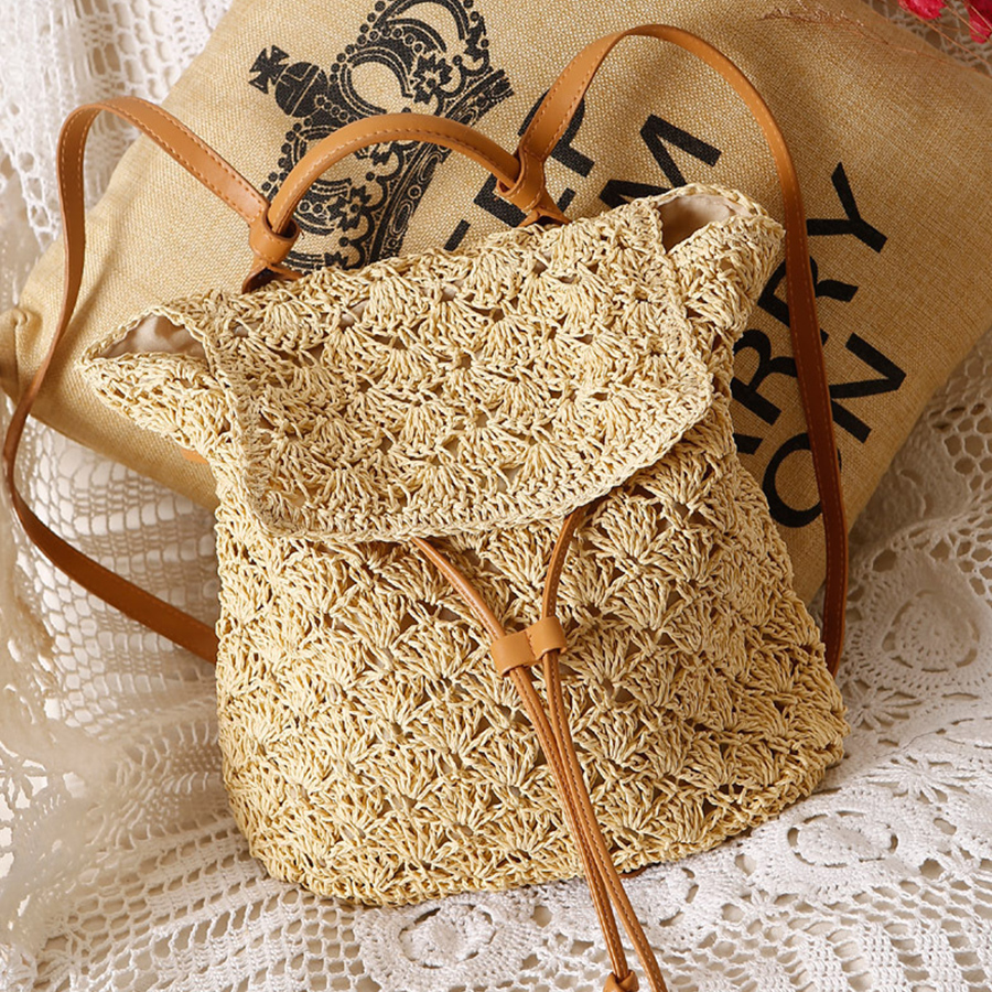 Summer's straw flip backpack n - огляд і ціна Embroidery Bali