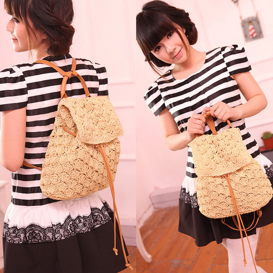 Summer's straw flip backpack n - огляд і ціна Embroidery Bali