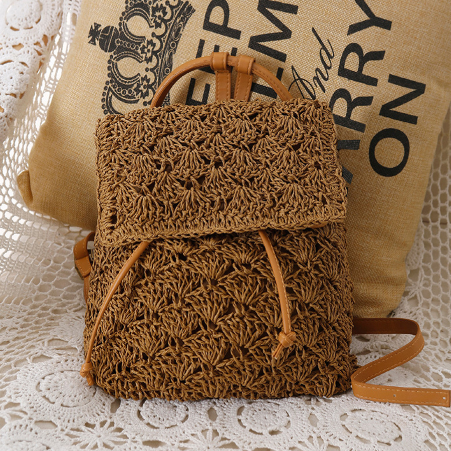 Summer's straw flip backpack n - огляд і ціна Embroidery Bali