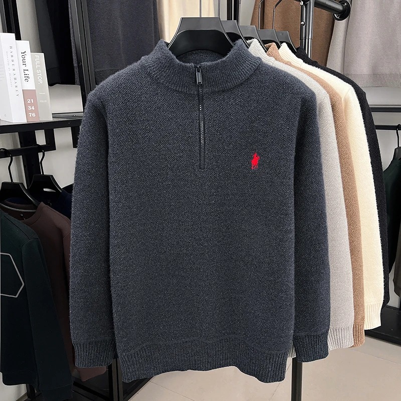 High end zipper stand up colla - огляд і ціна Embroidery Design Logo