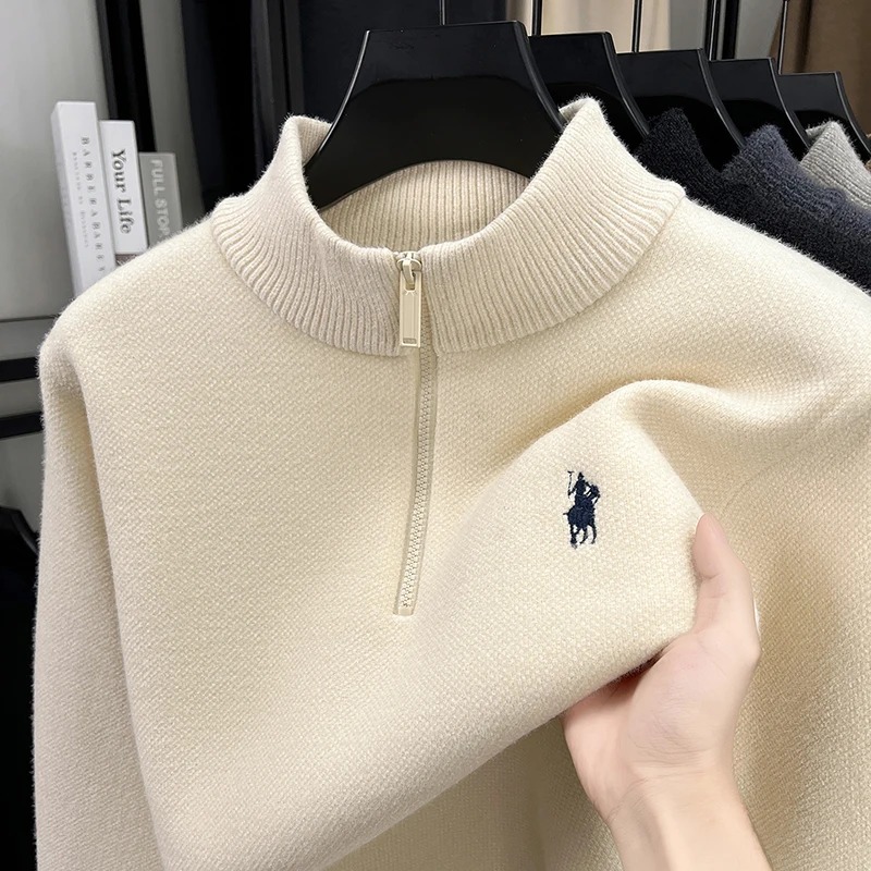 High end zipper stand up colla - огляд і ціна Embroidery Design Logo