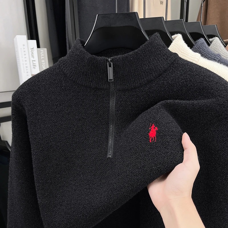 High end zipper stand up colla - огляд і ціна Embroidery Design Logo