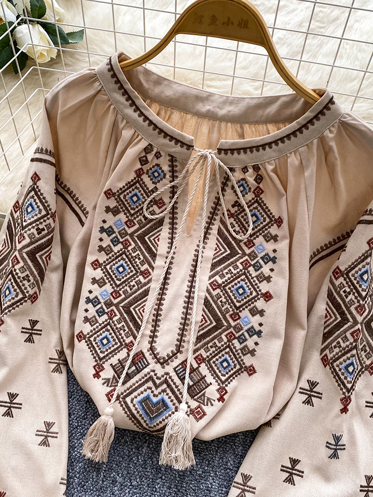 Women Autumn Blouse Loose Arti - огляд і ціна Embroidery Class