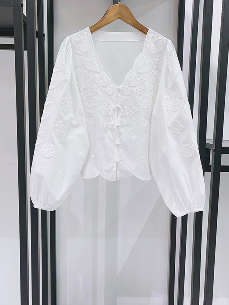  Spring Summer White Beaded He - огляд і ціна Embroidery Premium