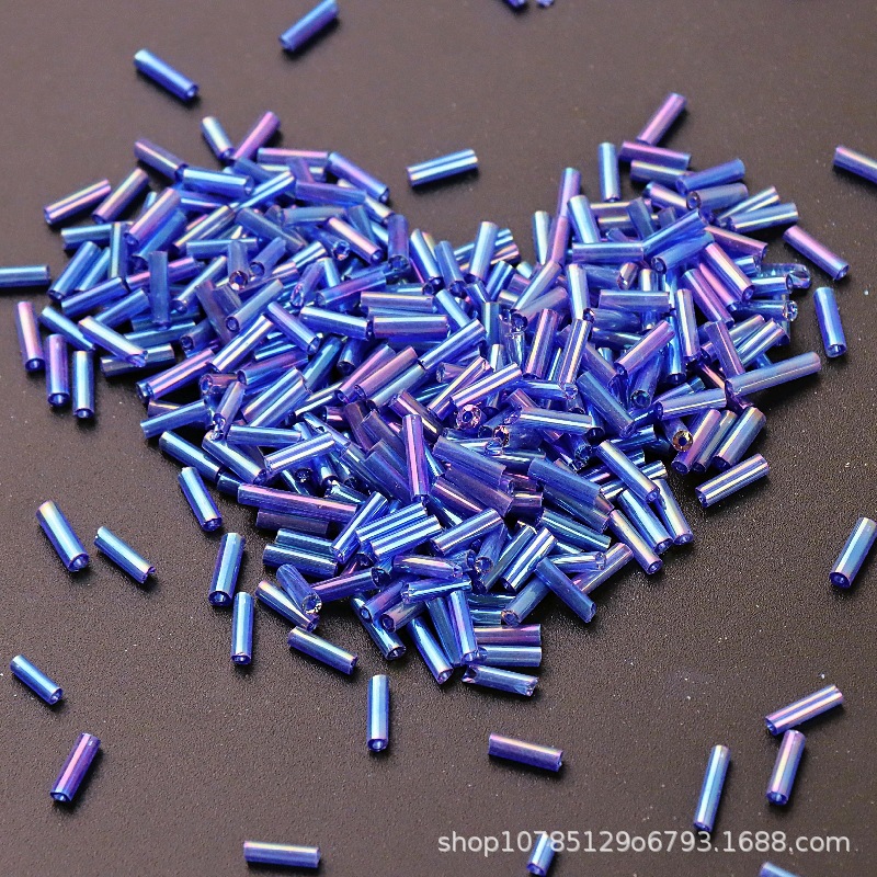 5g 2x6mm Colorful Bugles Glass - огляд і ціна Embroidery Glass Beads