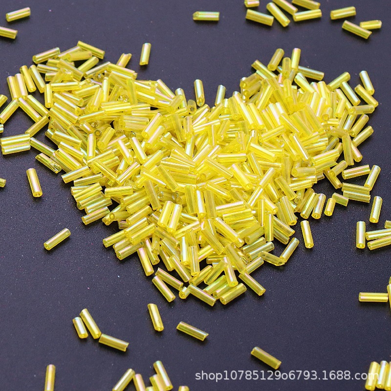 5g 2x6mm Colorful Bugles Glass - огляд і ціна Embroidery Glass Beads