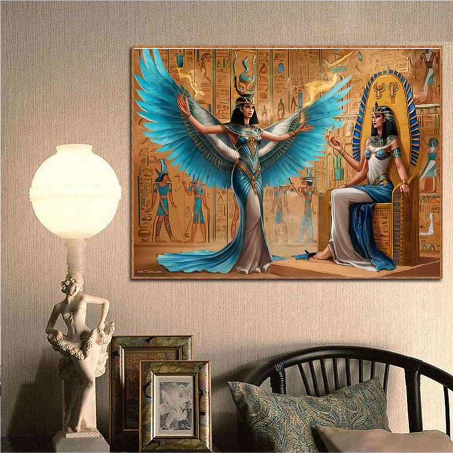 Pharaoh and winged goddess Dia - огляд і ціна Embroidery In Egypt