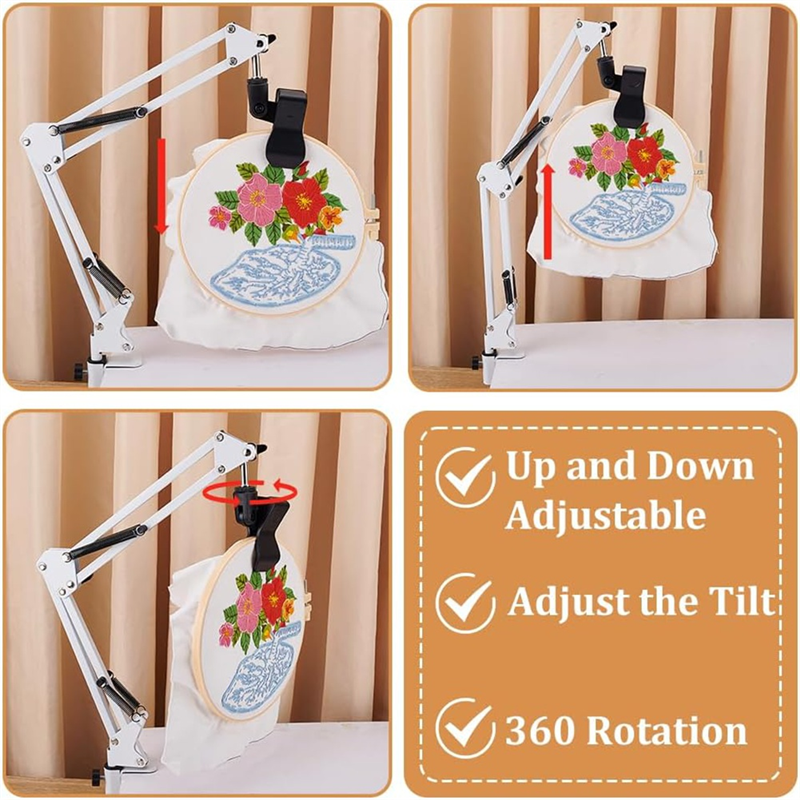 White Embroidery Stand Kit 8Mm - огляд і ціна Embroidery Hoop Stand