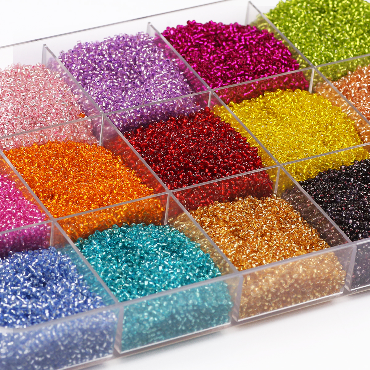 90g 2mm Glass Transparent Seed - огляд і ціна Embroidery Glass Beads