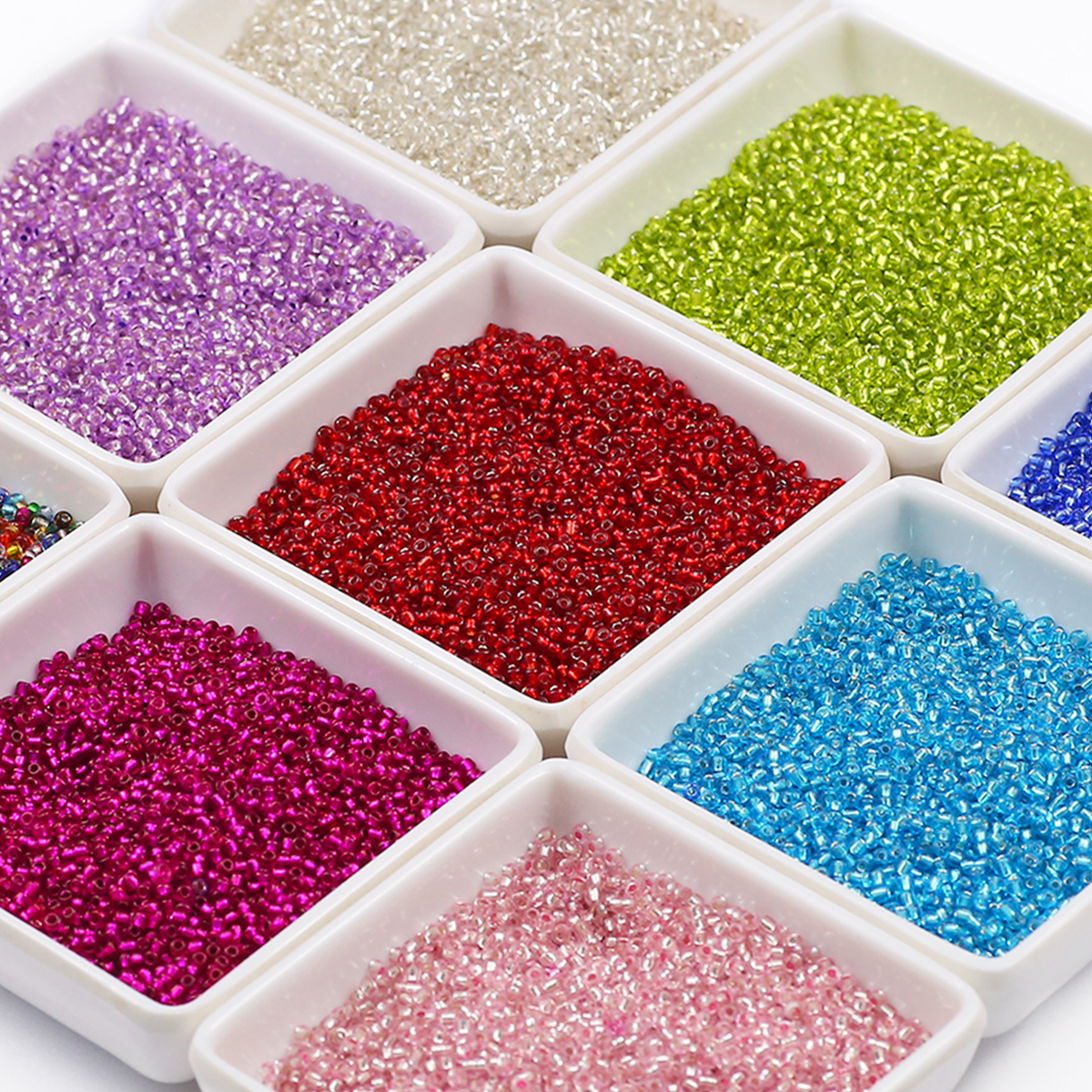 90g 2mm Glass Transparent Seed - огляд і ціна Embroidery Glass Beads