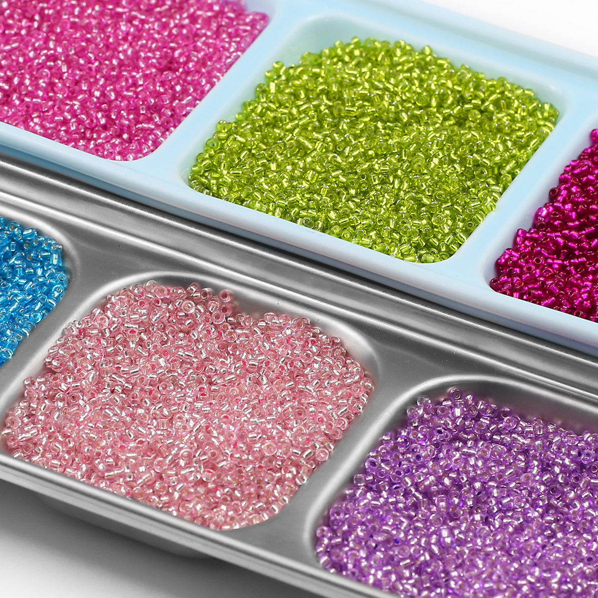 90g 2mm Glass Transparent Seed - огляд і ціна Embroidery Glass Beads