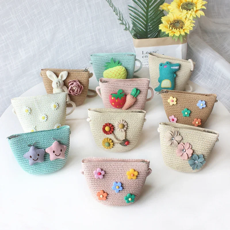 Summer Children's Straw Woven  - огляд і ціна Embroidery Wallet