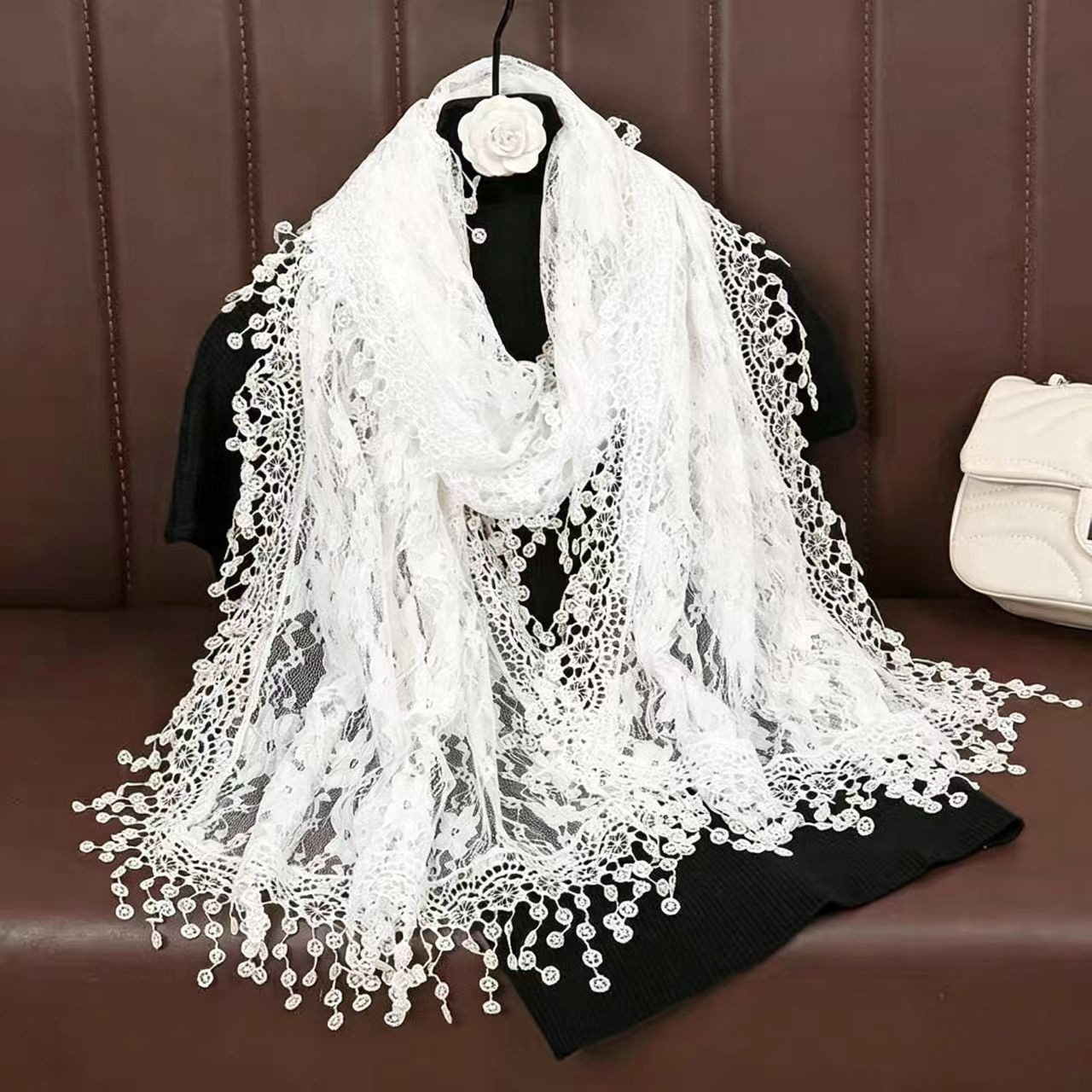 New Embroidery Lace Scarf Shaw - огляд і ціна Embroidery Veil