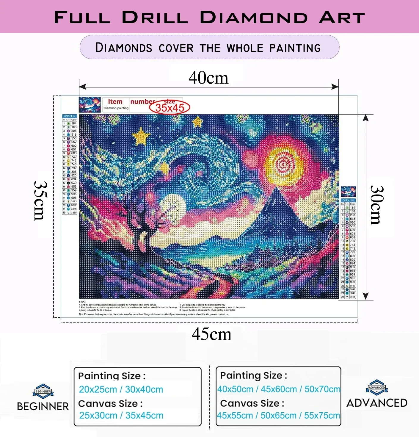 1pc frameless Cross Stitch Dia - огляд і ціна Embroidery Handicraft