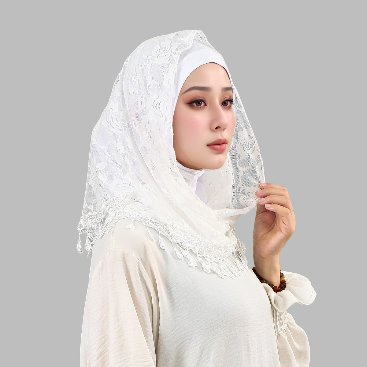 Fashion Muslim Woman Lace Hija - огляд і ціна Embroidery Premium