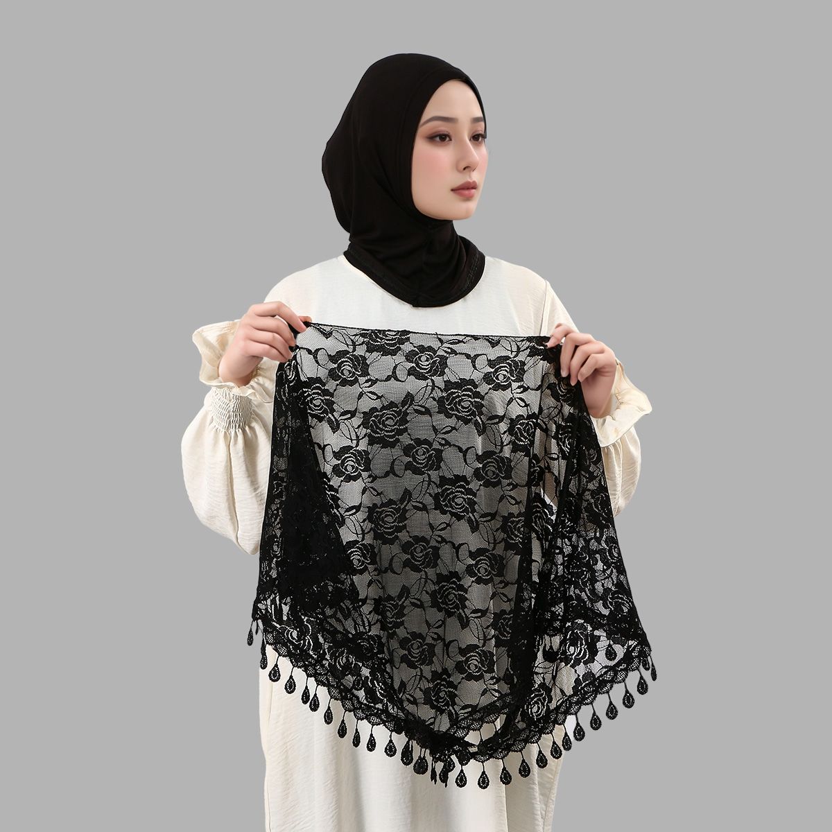 Fashion Muslim Woman Lace Hija - огляд і ціна Embroidery Premium