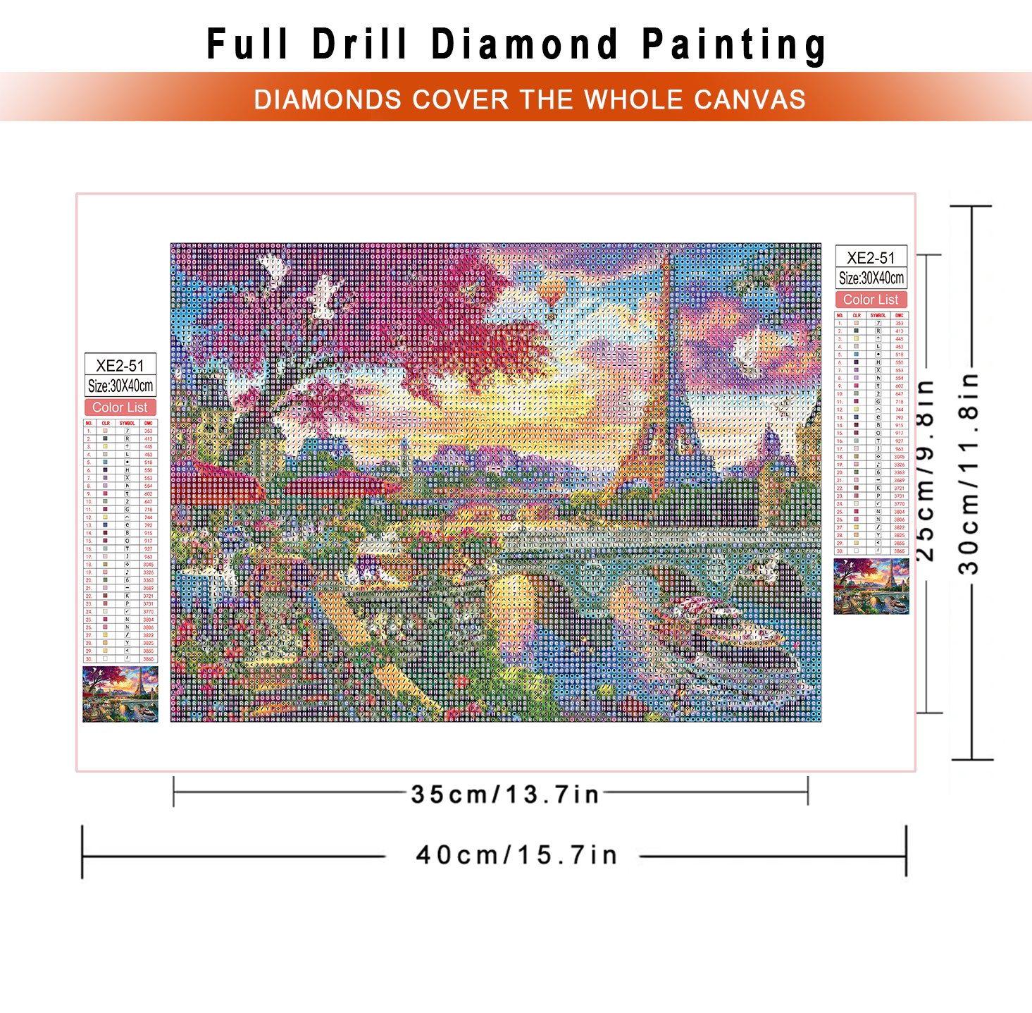 1pc frameless  diamond paintin - огляд і ціна Embroidery Handicraft