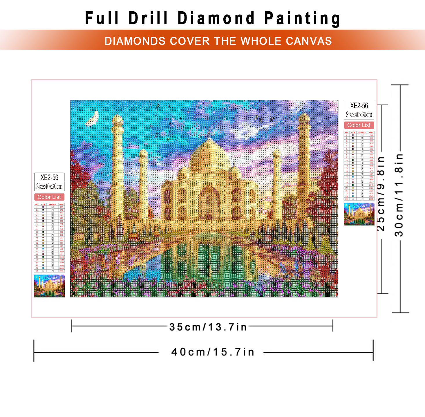 1pc frameless  diamond paintin - огляд і ціна Embroidery Handicraft