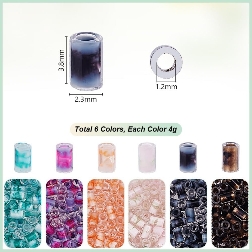 720pcs 6 Colors Tube Beads 24g - огляд і ціна Embroidery Youtube