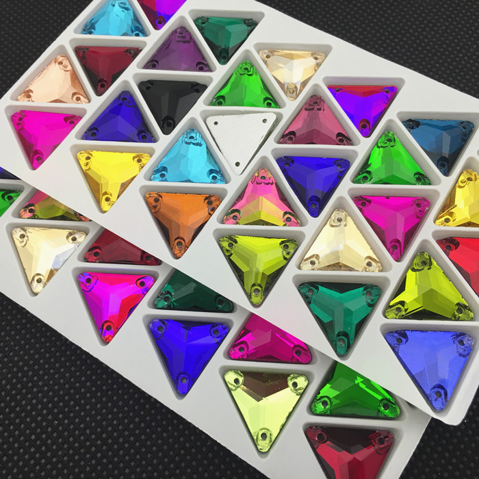 Glass Crystal Triangle Sew On  - огляд і ціна Embroidery Glass Beads