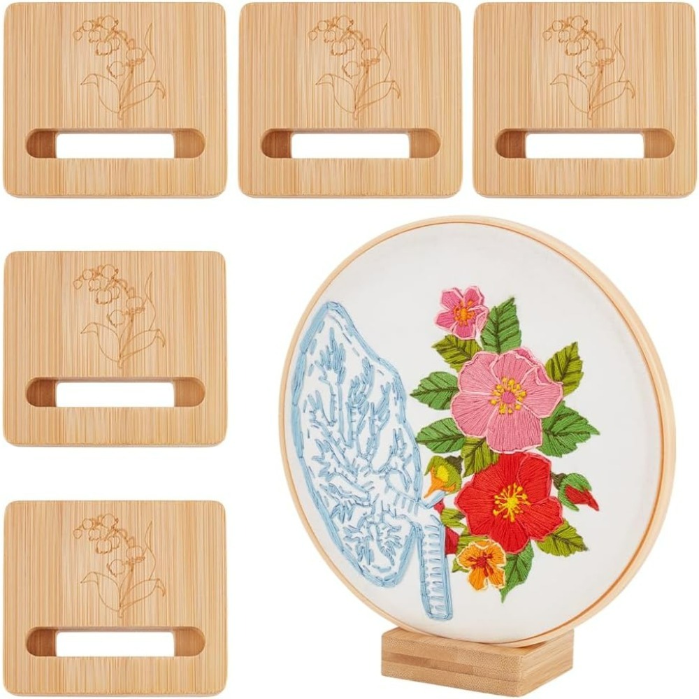 6Pcs Embroidery Hoop Rectangle - огляд і ціна Embroidery Hoop Stand