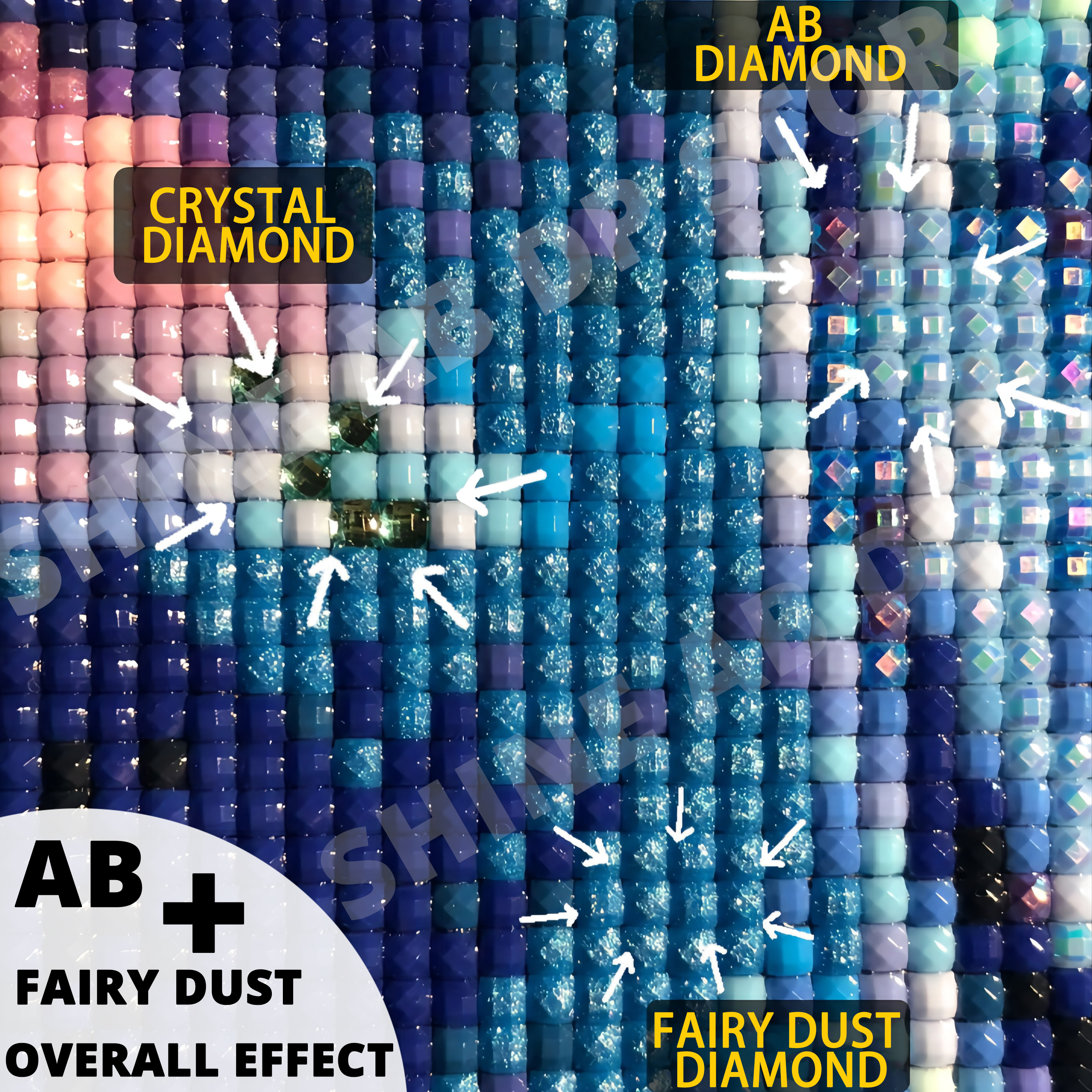 Fairy Dust AB 5d DIY Diamond A - огляд і ціна Embroidery Bali