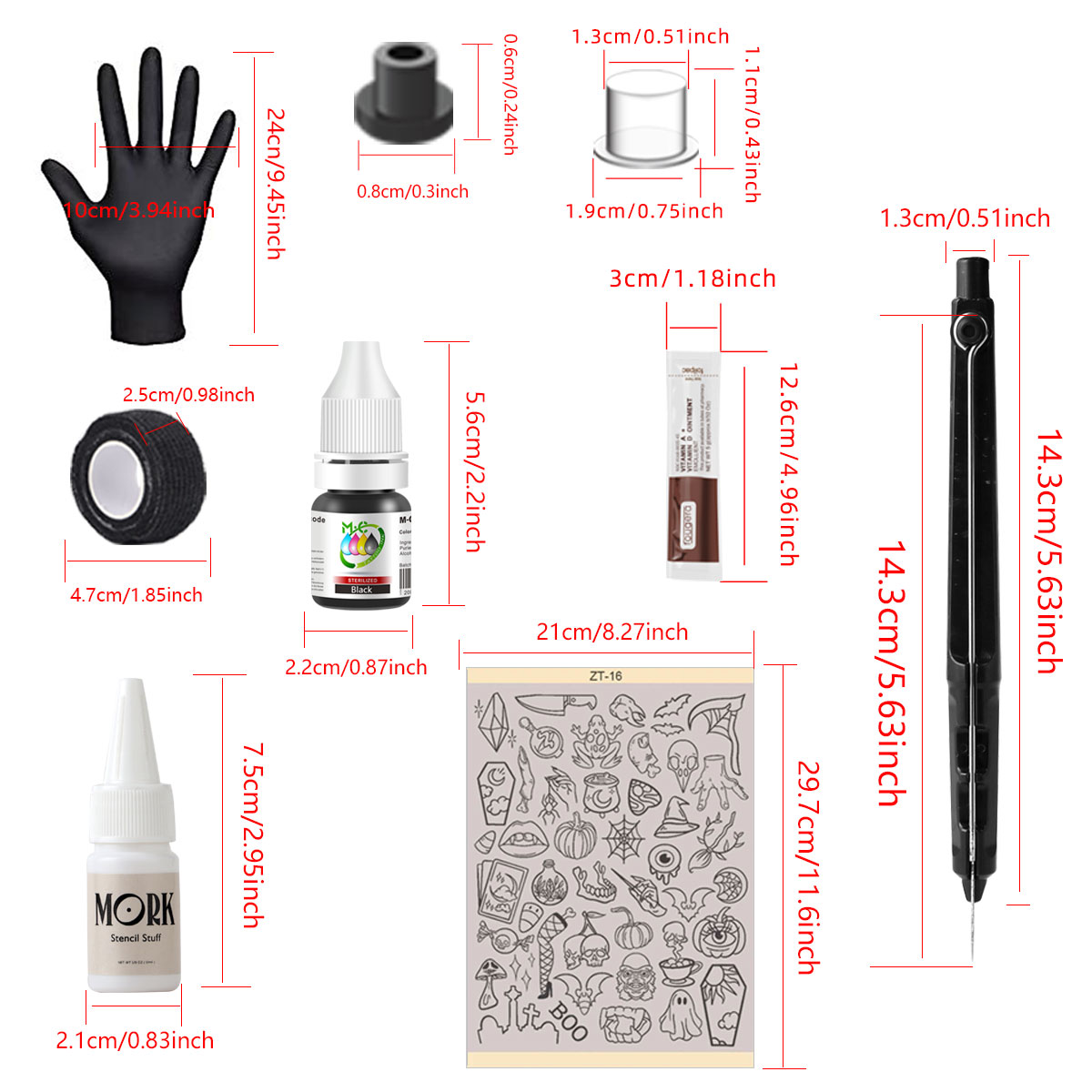 Complete Tattoo Supplies Kit,  - огляд і ціна Transfer Pen Ink