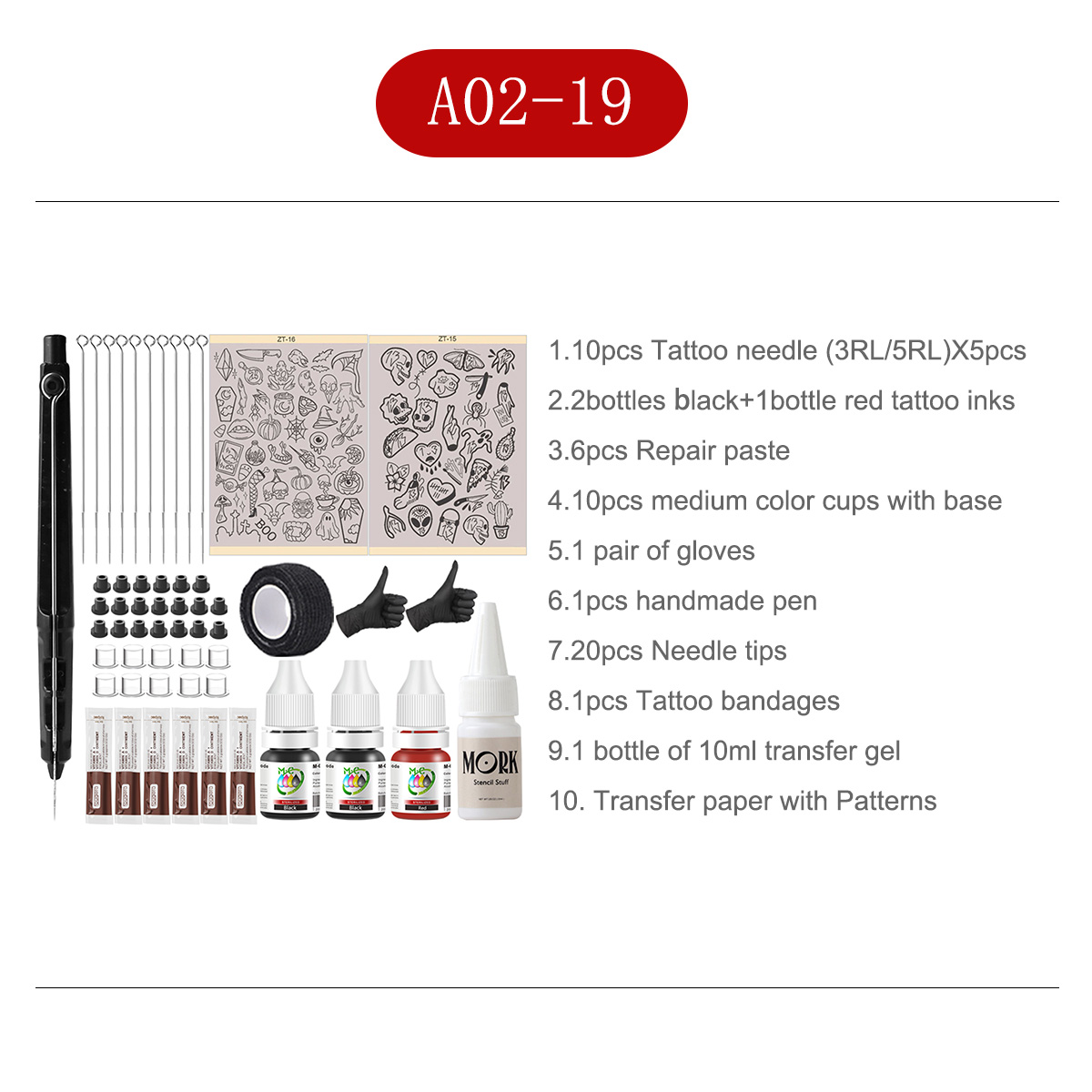 Complete Tattoo Supplies Kit,  - огляд і ціна Transfer Pen Ink