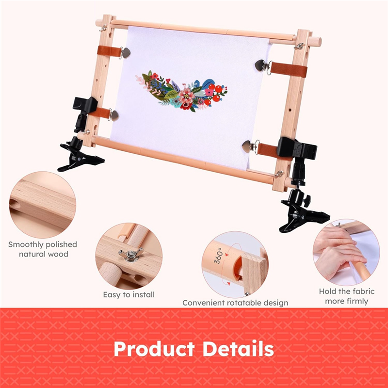 A26F-Rotating Wooden Crossstit - огляд і ціна Embroidery Hoop Stand