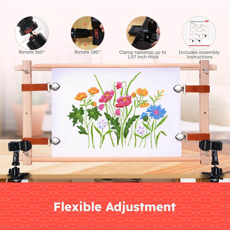 A26F-Rotating Wooden Crossstit - огляд і ціна Embroidery Hoop Stand